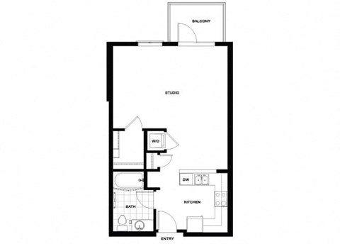 S01 Floor Plan at Candara at Hancock Park Apartments in Los Angeles CA